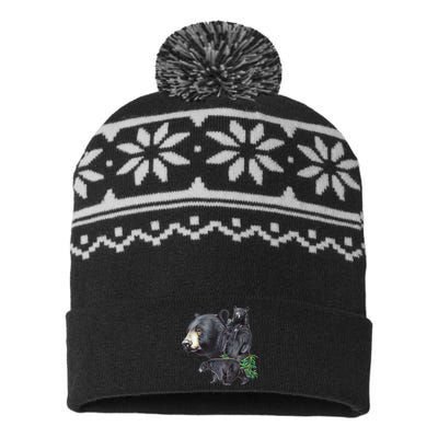 Black Bears USA-Made Snowflake Beanie