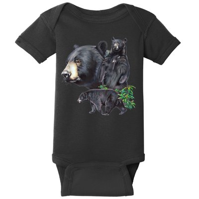 Black Bears Baby Bodysuit