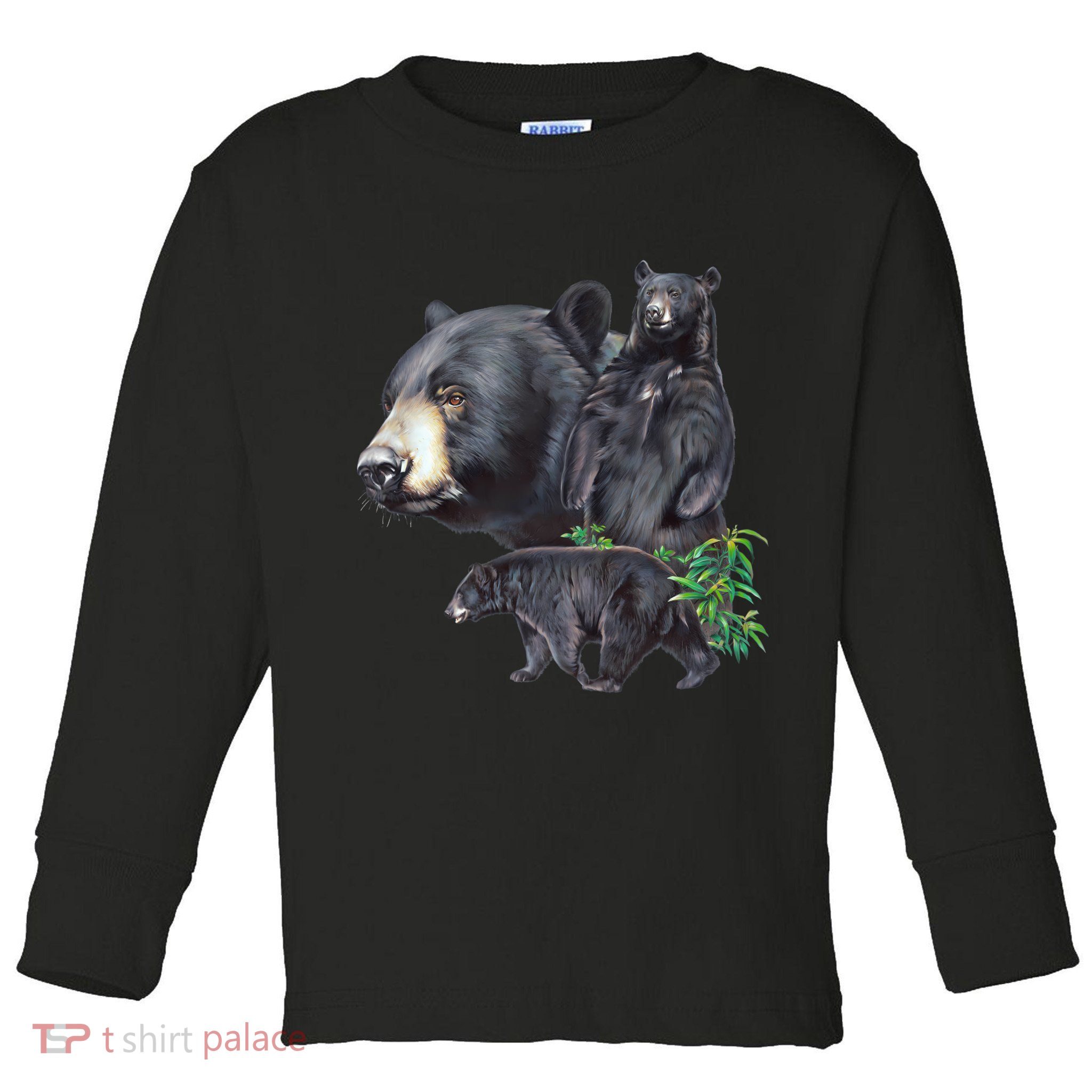 Black Bears Toddler Long Sleeve Shirt