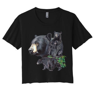 Black Bears Crop Top