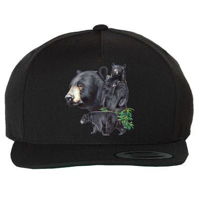 Black Bears Wool Snapback Cap