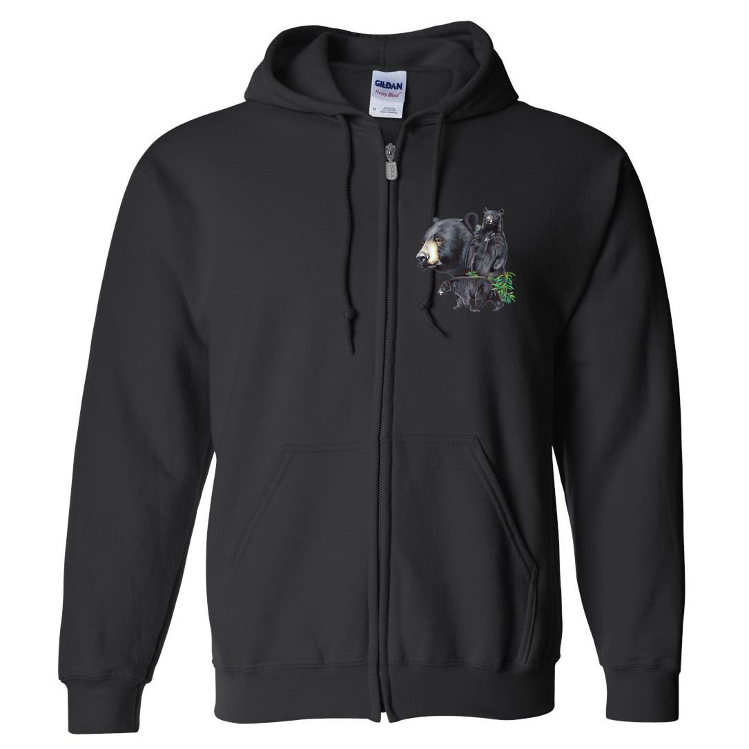 Black Bears Full Zip Hoodie