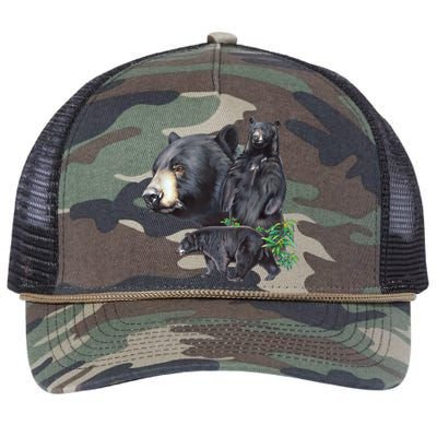 Black Bears Retro Rope Trucker Hat Cap