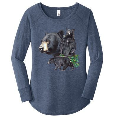 Black Bears Women's Perfect Tri Tunic Long Sleeve Shirt