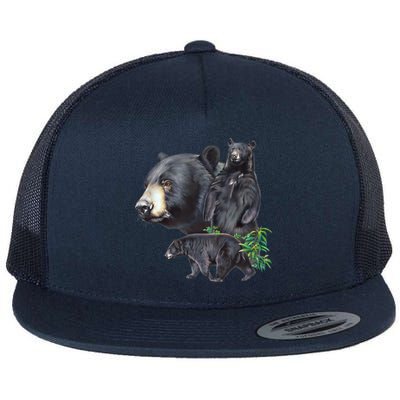 Black Bears Flat Bill Trucker Hat