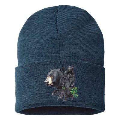 Black Bears Sustainable Knit Beanie