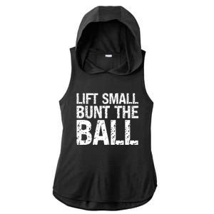 Baseball Batter Batting Strategy Lift Small Bunt The Ball Ladies PosiCharge Tri-Blend Wicking Draft Hoodie Tank