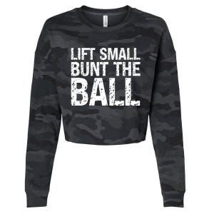 Baseball Batter Batting Strategy Lift Small Bunt The Ball Cropped Pullover Crew