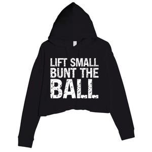 Baseball Batter Batting Strategy Lift Small Bunt The Ball Crop Fleece Hoodie