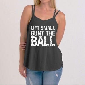 Baseball Batter Batting Strategy Lift Small Bunt The Ball Women's Strappy Tank