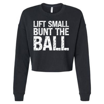 Baseball Batter Batting Strategy Lift Small Bunt The Ball Cropped Pullover Crew