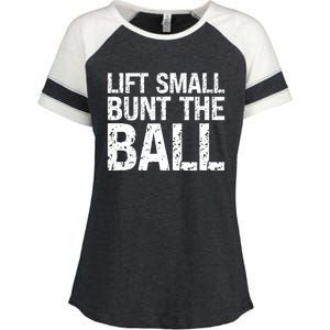 Baseball Batter Batting Strategy Lift Small Bunt The Ball Enza Ladies Jersey Colorblock Tee