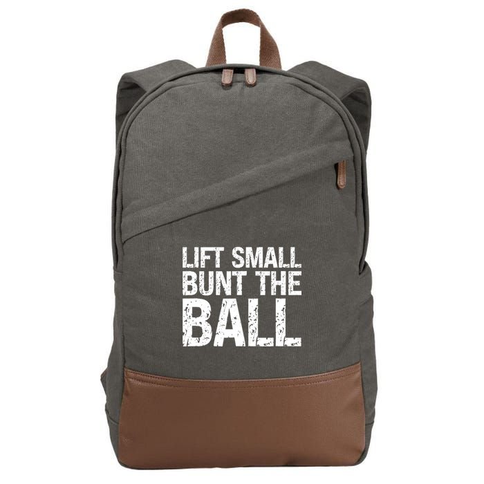 Baseball Batter Batting Strategy Lift Small Bunt The Ball Cotton Canvas Backpack
