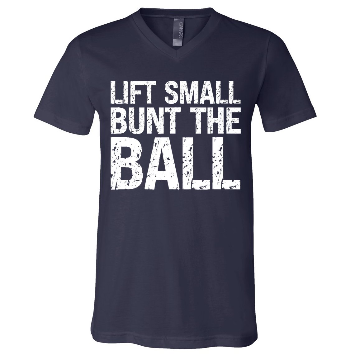 Baseball Batter Batting Strategy Lift Small Bunt The Ball V-Neck T-Shirt