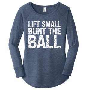 Baseball Batter Batting Strategy Lift Small Bunt The Ball Women's Perfect Tri Tunic Long Sleeve Shirt