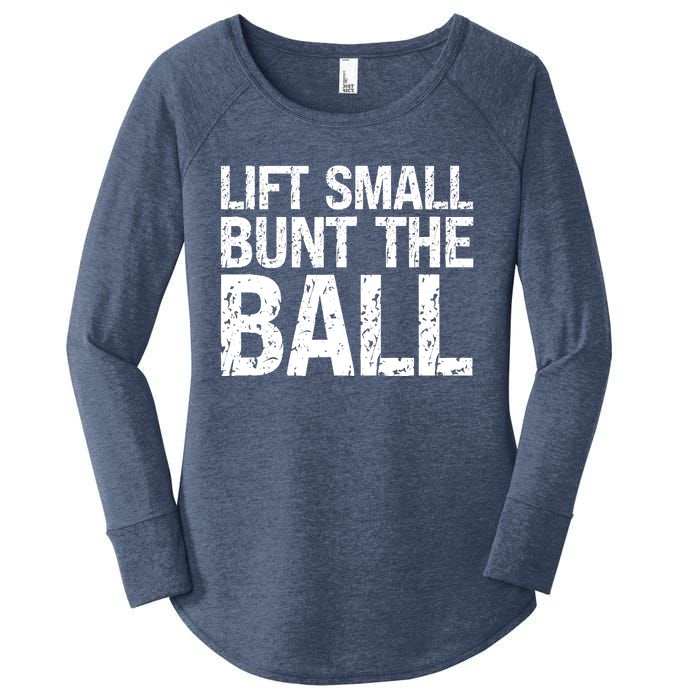 Baseball Batter Batting Strategy Lift Small Bunt The Ball Women's Perfect Tri Tunic Long Sleeve Shirt