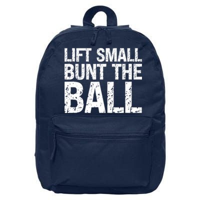 Baseball Batter Batting Strategy Lift Small Bunt The Ball 16 in Basic Backpack