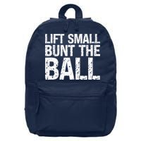 Baseball Batter Batting Strategy Lift Small Bunt The Ball 16 in Basic Backpack