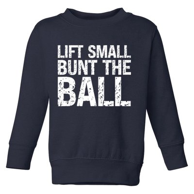 Baseball Batter Batting Strategy Lift Small Bunt The Ball Toddler Sweatshirt