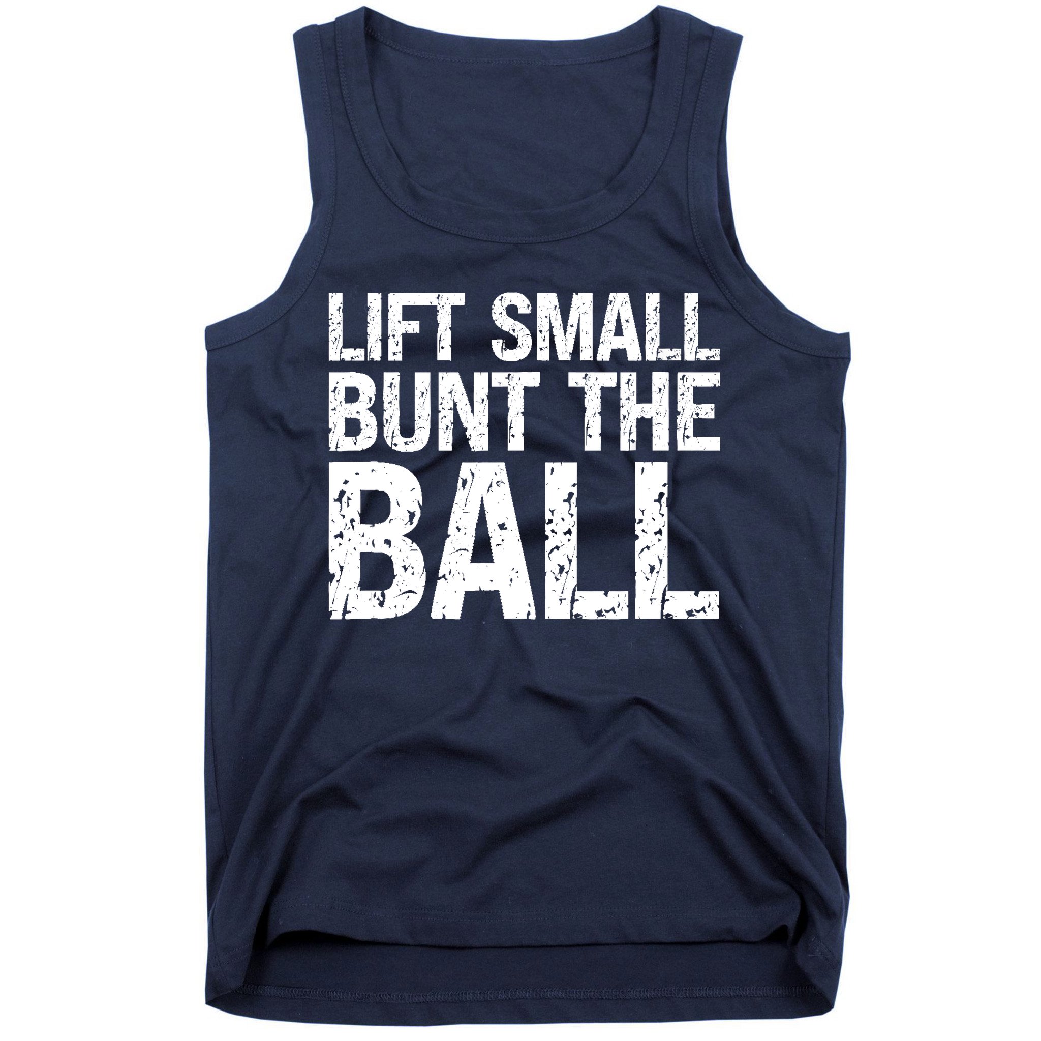 Baseball Batter Batting Strategy Lift Small Bunt The Ball Tank Top