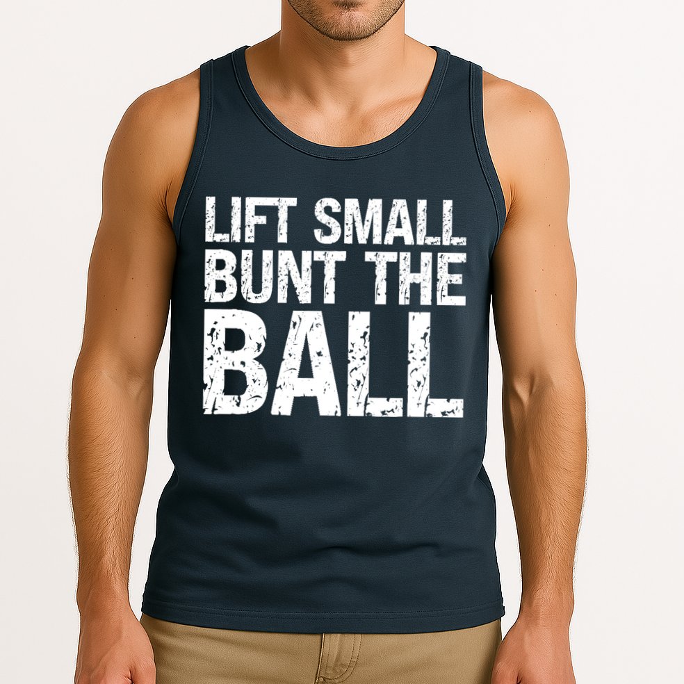 Baseball Batter Batting Strategy Lift Small Bunt The Ball Tank Top