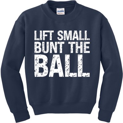 Baseball Batter Batting Strategy Lift Small Bunt The Ball Kids Sweatshirt