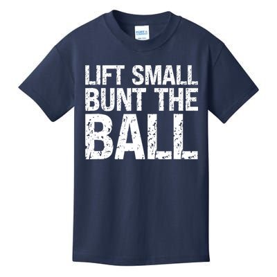Baseball Batter Batting Strategy Lift Small Bunt The Ball Kids T-Shirt