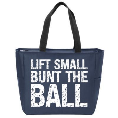 Baseball Batter Batting Strategy Lift Small Bunt The Ball Zip Tote Bag