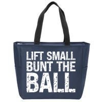 Baseball Batter Batting Strategy Lift Small Bunt The Ball Zip Tote Bag