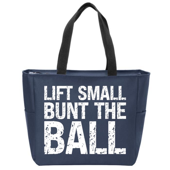 Baseball Batter Batting Strategy Lift Small Bunt The Ball Zip Tote Bag