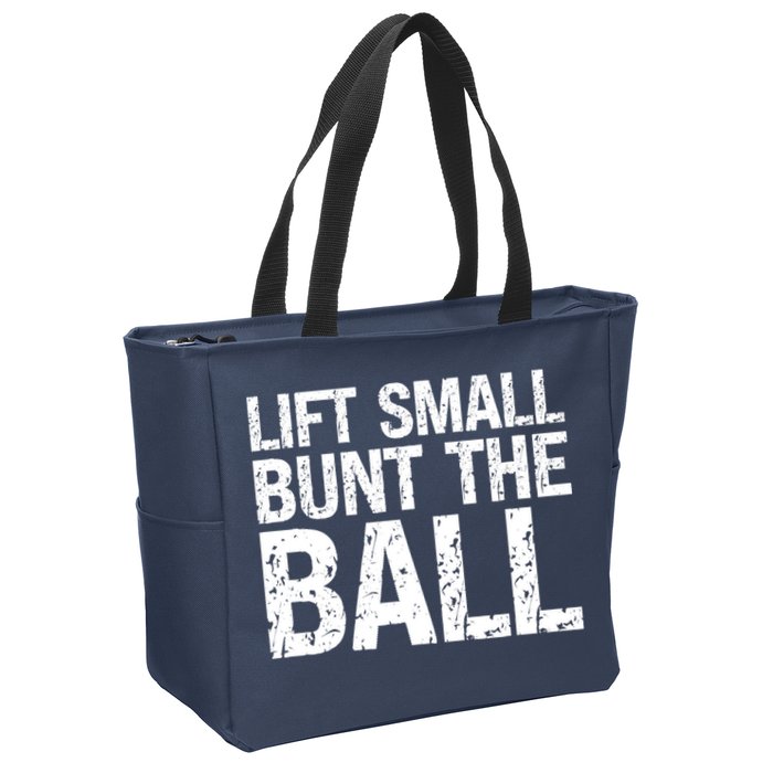 Baseball Batter Batting Strategy Lift Small Bunt The Ball Zip Tote Bag