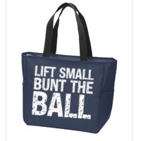 Baseball Batter Batting Strategy Lift Small Bunt The Ball Zip Tote Bag