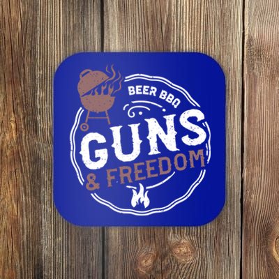 Beer: Beer Bbq Guns And Freedom Bbq Sayings Gift Coaster