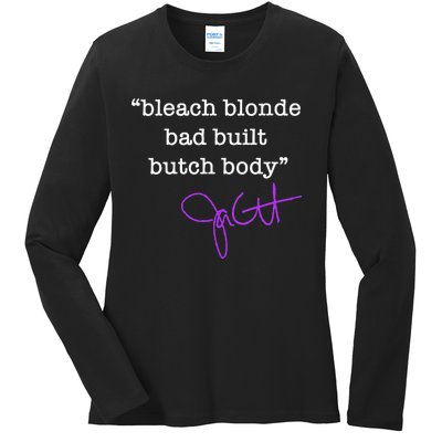 Bleach Blonde Bad Built Butch Body Jasmine Crockett Ladies Long Sleeve Shirt