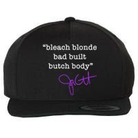 Bleach Blonde Bad Built Butch Body Jasmine Crockett Wool Snapback Cap