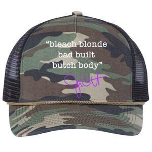 Bleach Blonde Bad Built Butch Body Jasmine Crockett Retro Rope Trucker Hat Cap