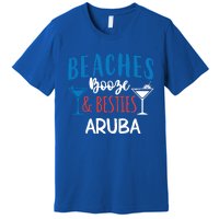 Beaches Booze Besties Bachelorette Aruba Trip Gift Premium T-Shirt