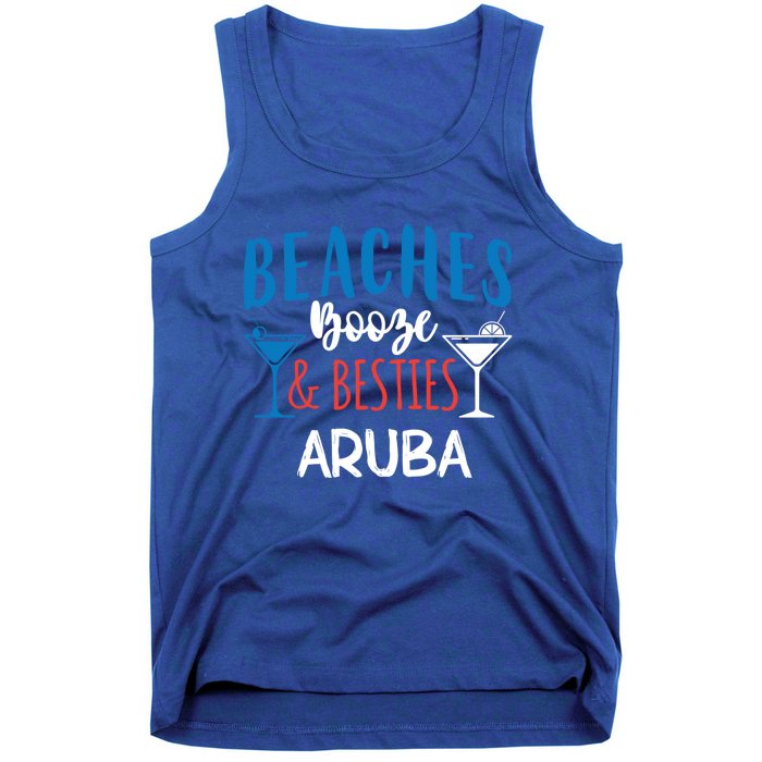 Beaches Booze Besties Bachelorette Aruba Trip Gift Tank Top