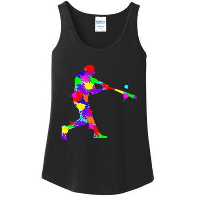 Baseball Batter Ladies Essential Tank