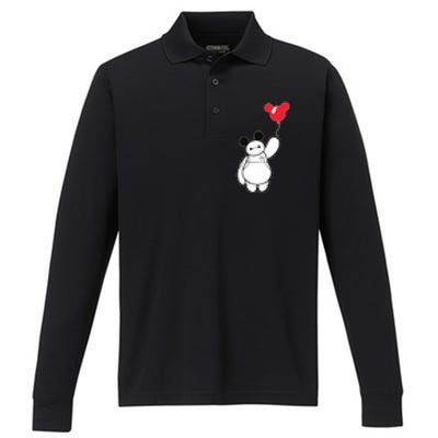 Baymax Baloon Performance Long Sleeve Polo