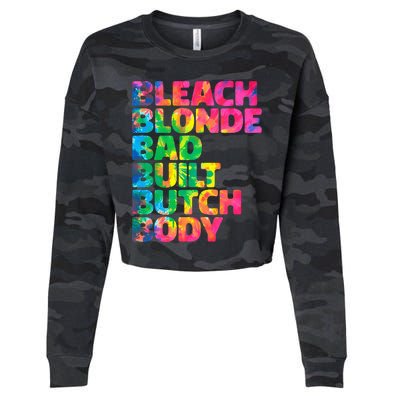 Bleach Blonde Bad Built Butch Body Cropped Pullover Crew