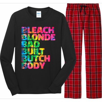 Bleach Blonde Bad Built Butch Body Long Sleeve Pajama Set