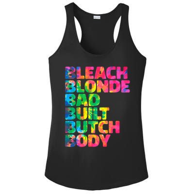 Bleach Blonde Bad Built Butch Body Ladies PosiCharge Competitor Racerback Tank