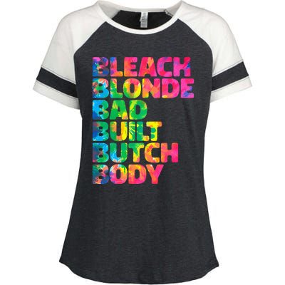 Bleach Blonde Bad Built Butch Body Enza Ladies Jersey Colorblock Tee