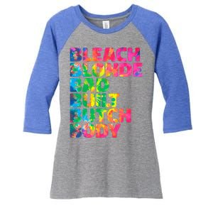 Bleach Blonde Bad Built Butch Body Women's Tri-Blend 3/4-Sleeve Raglan Shirt