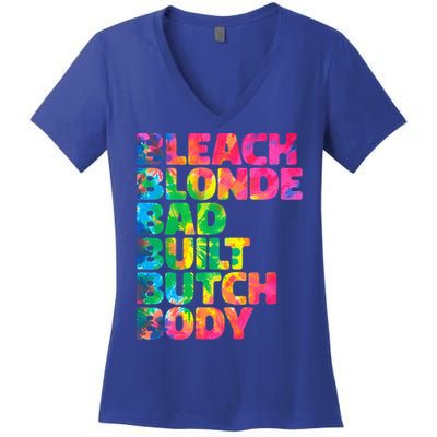 Bleach Blonde Bad Built Butch Body Women's V-Neck T-Shirt