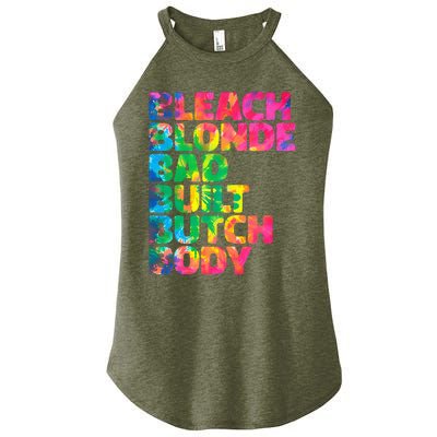 Bleach Blonde Bad Built Butch Body Women's Perfect Tri Rocker Tank