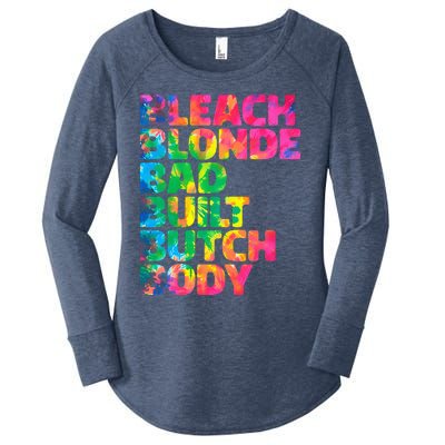 Bleach Blonde Bad Built Butch Body Women's Perfect Tri Tunic Long Sleeve Shirt