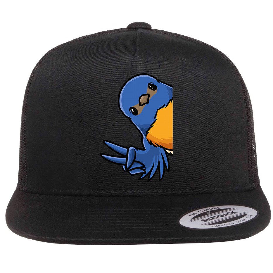 Bluebird Bird Flat Bill Trucker Hat