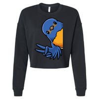 Bluebird Bird Cropped Pullover Crew